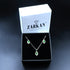 Zarkan Eye of The Queen Green Silver Jewelry Set