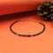 Zarkan Red Checkered Linear Silver Bracelet