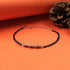 Zarkan Red Checkered Linear Silver Bracelet