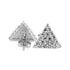 Zarkan Piramid Style AD Silver Stud Earrings