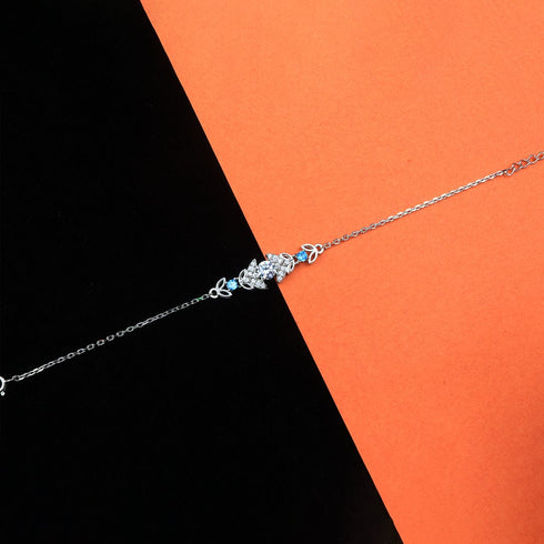Zarkan Blue Bits of Bloom Silver Bracelet
