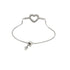 Zarkan Love Heart Minimal Silver Bracelet