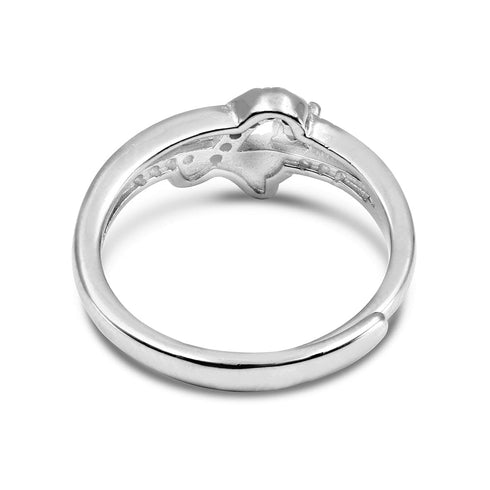 Zarkan Leaves Petals Cute Sterling Silver Ring