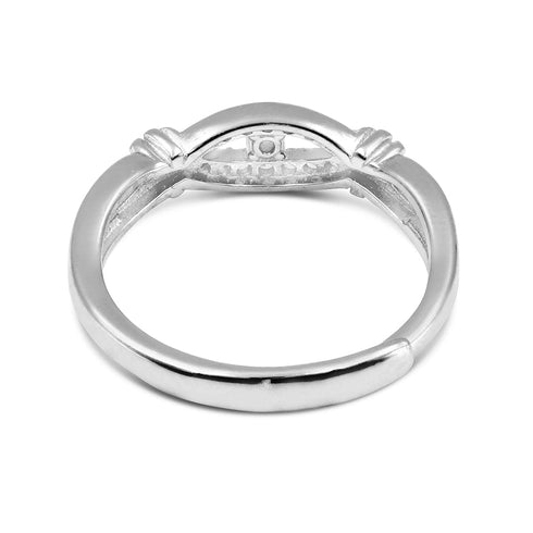 Zarkan Floral Eye Cure Silver Ring