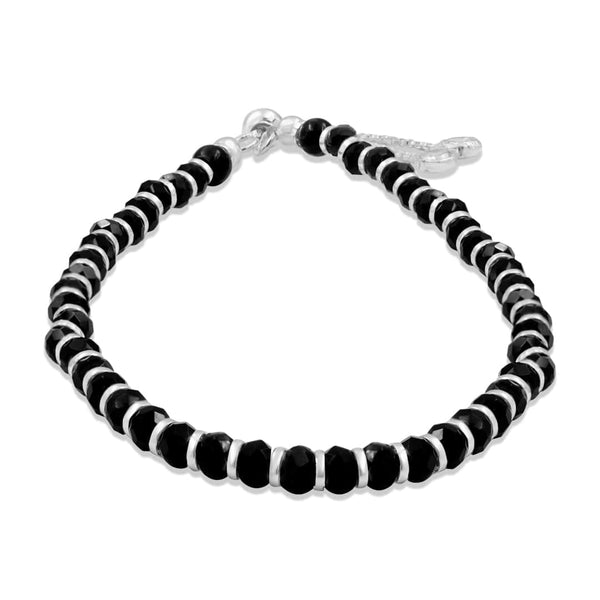 Zarkan 925 Silver Simple Nazariya Bracelet With Marcasite Stones
