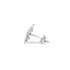 Zarkan Butterfly Heart Pure Silver Earrings