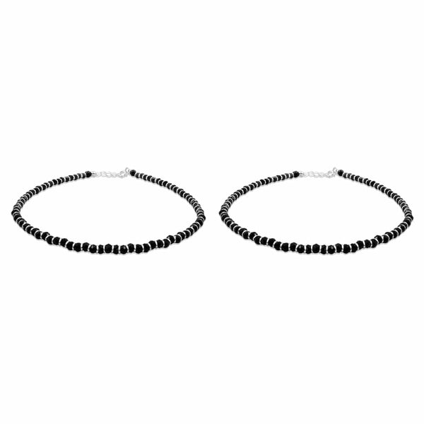 Zarkan 925 Silver Plain Nazaria Anklet With High Quality Marcasite Stones