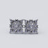 Zarkan Floral Square Silver Studs