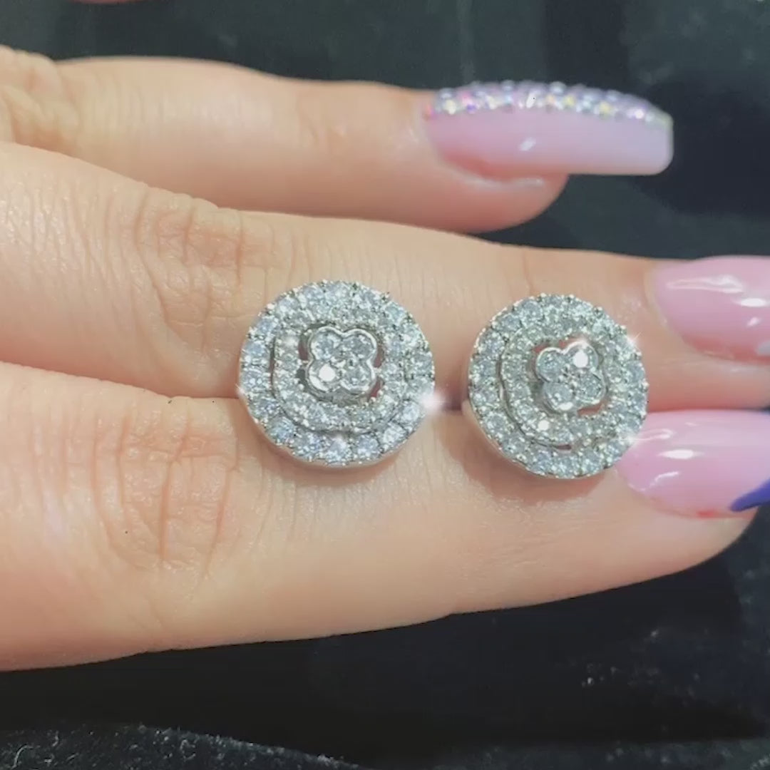 Zarkan Two In One Classy Coil Silver Earrings