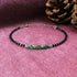 Zarkan Green Checkered Linear Silver Bracelet