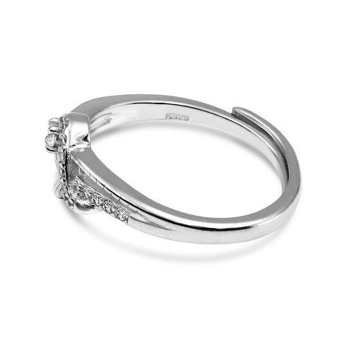 Zarkan Leaves Petals Cute Sterling Silver Ring