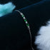 Zarkan Green Checkered Linear Silver Bracelet