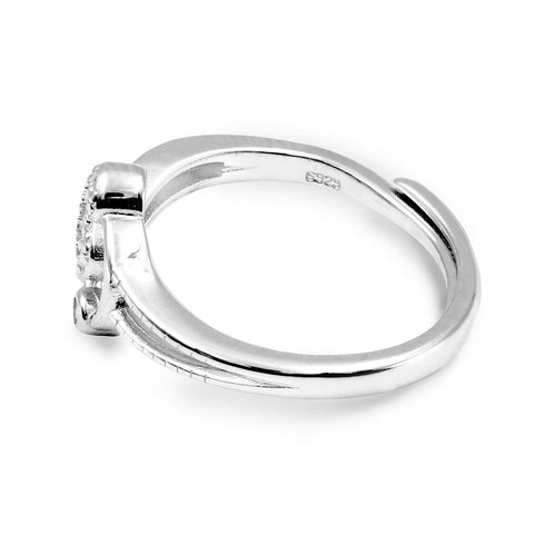 Zarkan Fruit Heart AD Pure Silver Ring