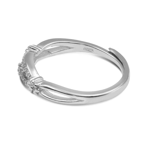 Zarkan Floral Eye Cure Silver Ring