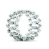 Zarkan Silver Studded Supple Convertible Bracelet & Ring (RING Kada)