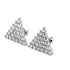 Zarkan Piramid Style AD Silver Stud Earrings