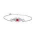 Zarkan Red Bits of Bloom Silver Bracelet