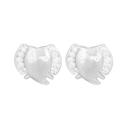 Zarkan Ganpati Bappa Silver Studs