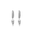 Zarkan Bullet Style Hoop Pure Silver Earing
