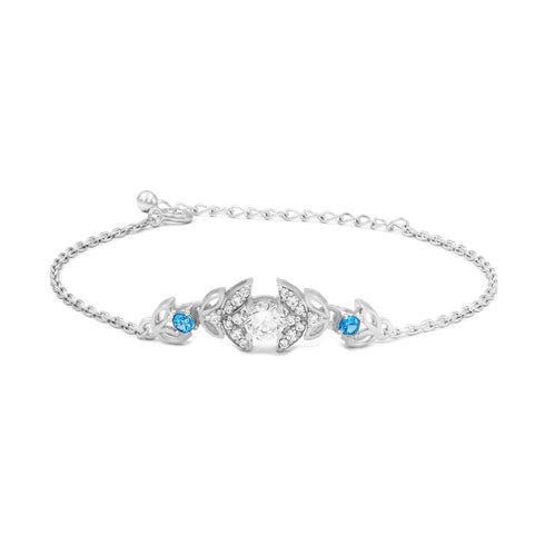 Zarkan Blue Bits of Bloom Silver Bracelet