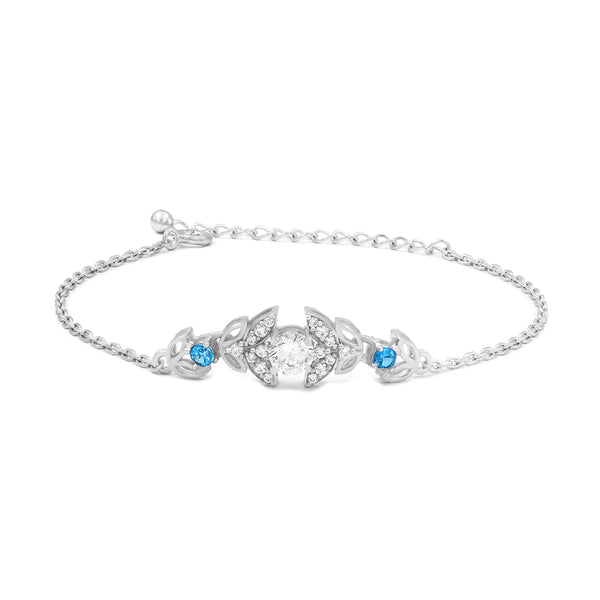 Zarkan Blue Bits of Bloom Silver Bracelet