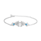 Zarkan Blue Bits of Bloom Silver Bracelet