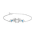 Zarkan Blue Bits of Bloom Silver Bracelet