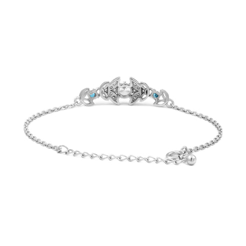Zarkan Blue Bits of Bloom Silver Bracelet