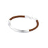Zarkan Forever Knot Brown Silver Bracelet