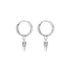 Zarkan Bullet Style Hoop Pure Silver Earing