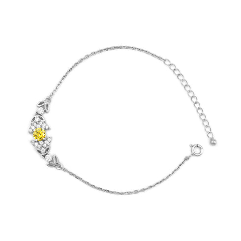 Zarkan Yellow Bits of Bloom Silver Bracelet