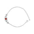 Zarkan Red Bits of Bloom Silver Bracelet