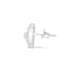 Zarkan Floral Heart Zircon Silver Studs