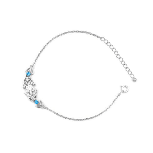 Zarkan Blue Bits of Bloom Silver Bracelet
