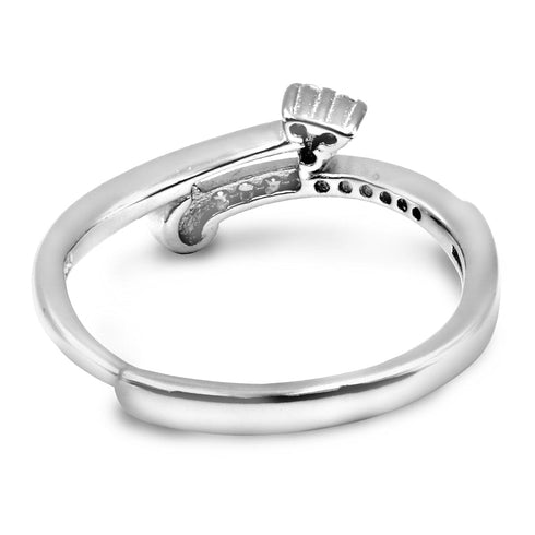 Zarkan Cute Love Arrow Zircon Silver Ring