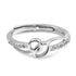 Zarkan Minimal Sterling Silver Linked Zircon Ring