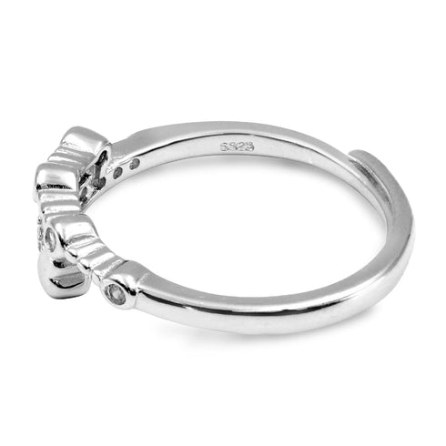 Zarkan Minimal Heart Love Sterling Silver Ring