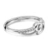 Zarkan Minimal Sterling Silver Linked Zircon Ring