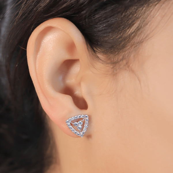 Zarkan Triangular Arc Micro Studs