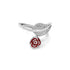 Zarkan Ravishing Rose Gold with leaf Silver RIng
