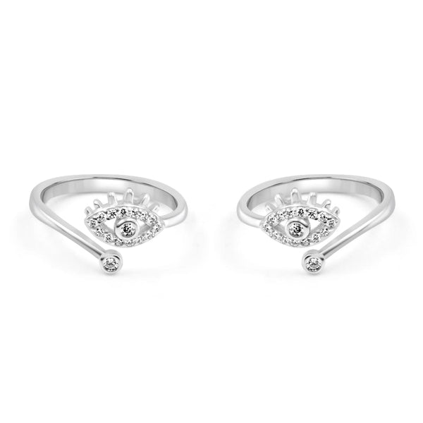 Zarkan The Enlightening Eye Silver Toe Rings