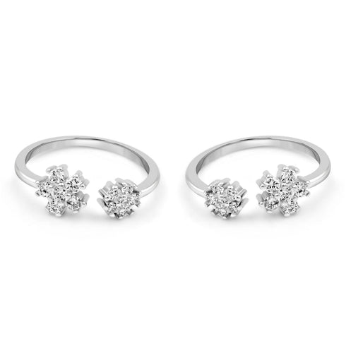 Zarkan Flow of Floras Silver Toe Rings