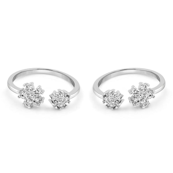 Zarkan Flow of Floras Silver Toe Rings