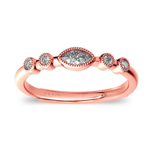 Zarkan Eye of Protection Rose Gold Pure 925 Silver Ring