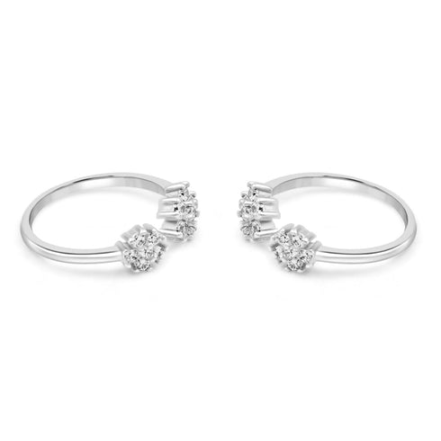 Zarkan Flow of Floras Silver Toe Rings
