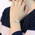 Zarkan Blue Bits of Bloom Silver Bracelet