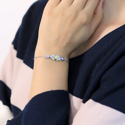 Zarkan Yellow Bits of Bloom Silver Bracelet