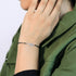 Zarkan Checkered Linear Silver Bracelet