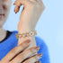 Zarkan Golden Studded Supple Convertible Bracelet & Ring (RING Kada)