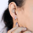 Zarkan Twinkling Hoop Silver Earrings